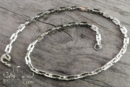 Серебряная цепь "Барака" мужская купить 111043ZT