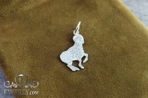 Кулон Овен зі срібла - купити срібний знак Зодіаку